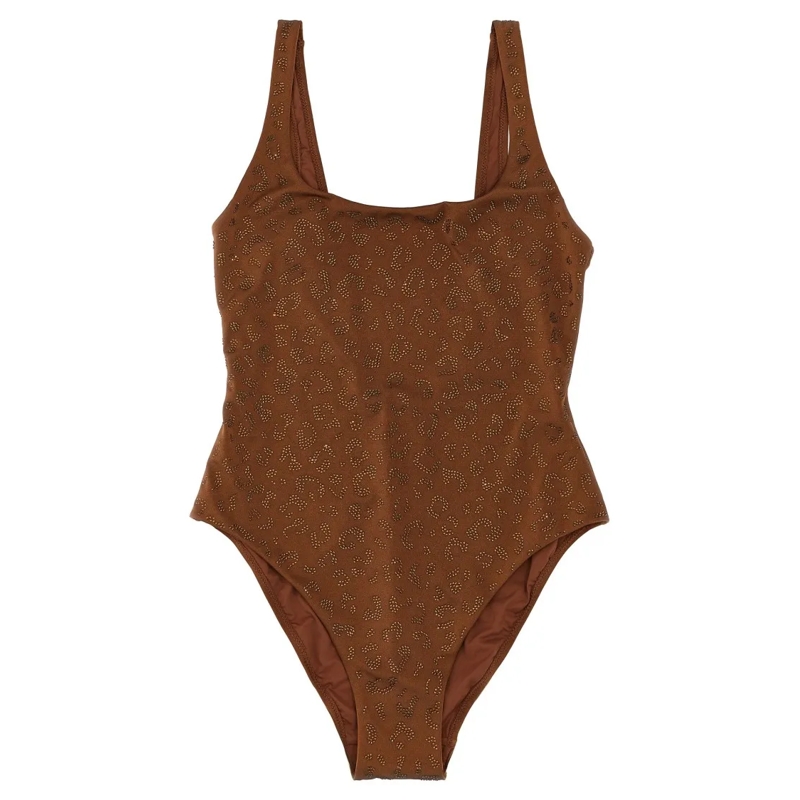 Mc2 Saint Barth  'Lora' One-Piece Swimsuit Brown