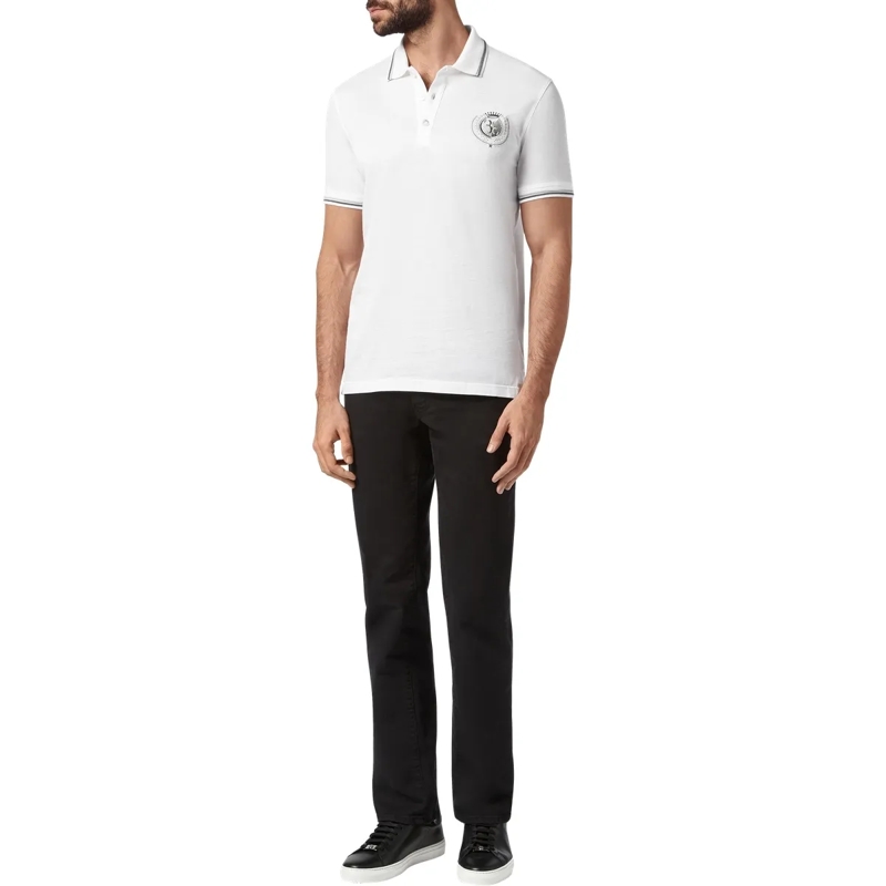 BILLIONAIRE Top Poloshirt Double B weiss(Image 3)