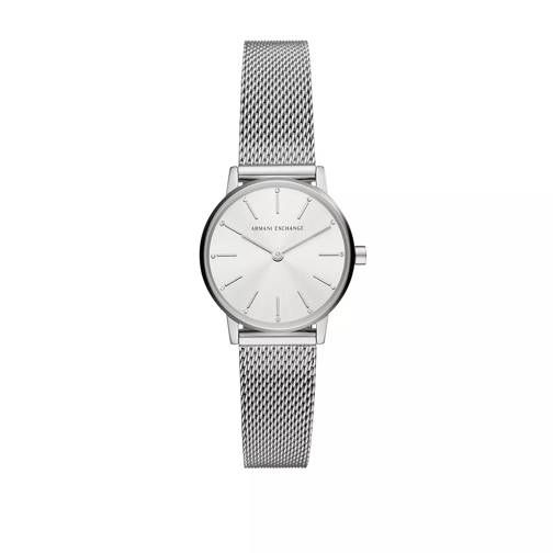 Armani Exchange Ladies Two-Hand Stainless Steel Watch Silver Montre habillée