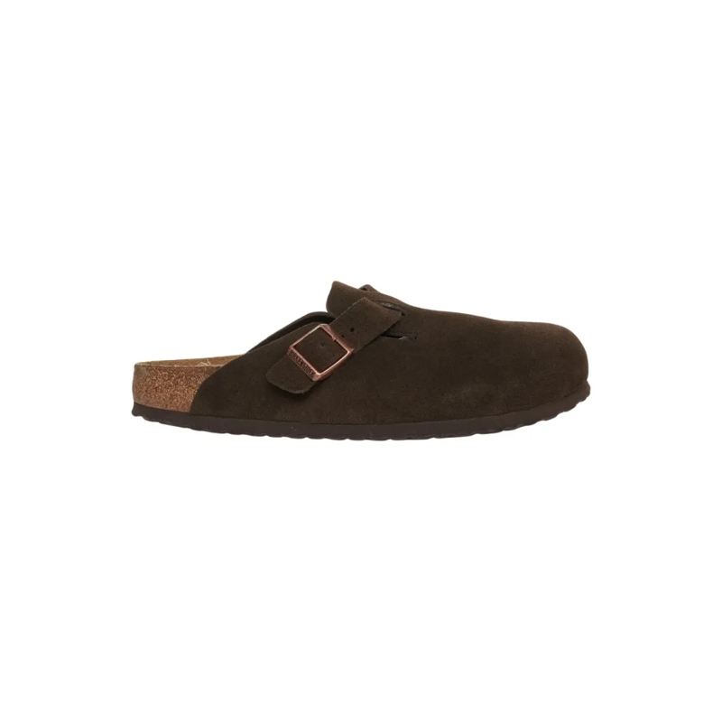 Birkenstock Loafer 'Boston' Suede Slippers Black