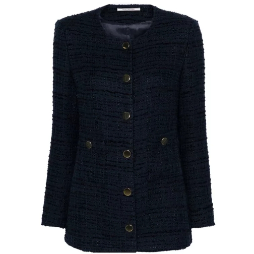 Tagliatore Blue Tweed Jacket Blue 