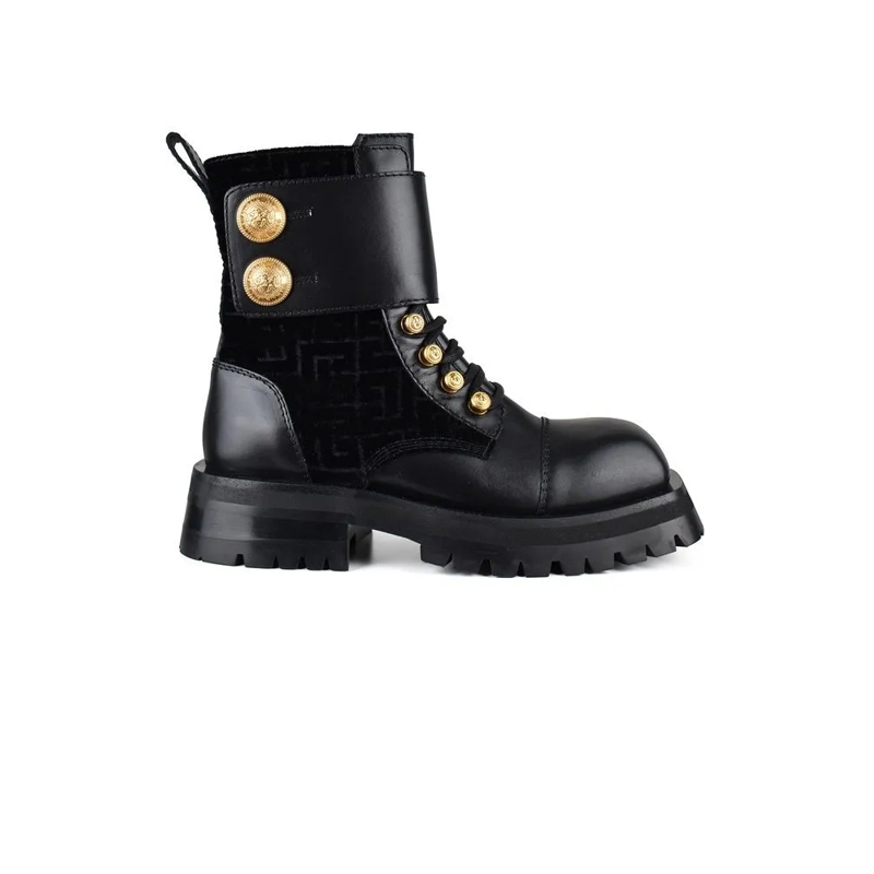 Balmain Stiefel Ranger Army Boots Black