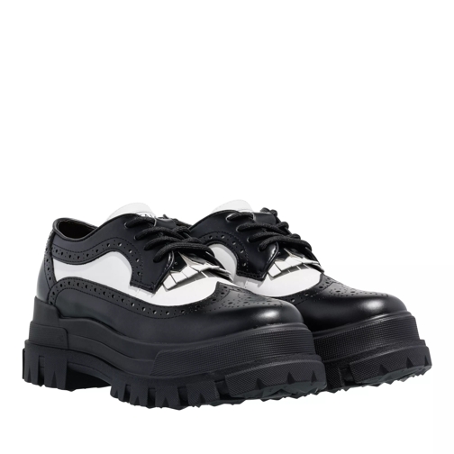 Buffalo Aspha Brogue Black / White Chaussures à lacets