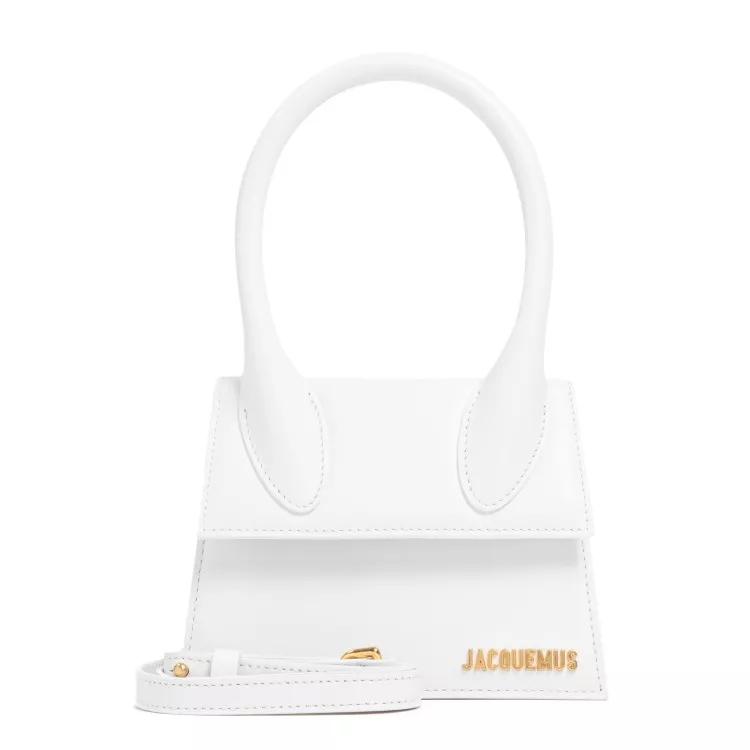 Jacquemus Shopper - White Leather Moyen Le Chiquito Bag - Gr. unisize - in Weiß - für Damen