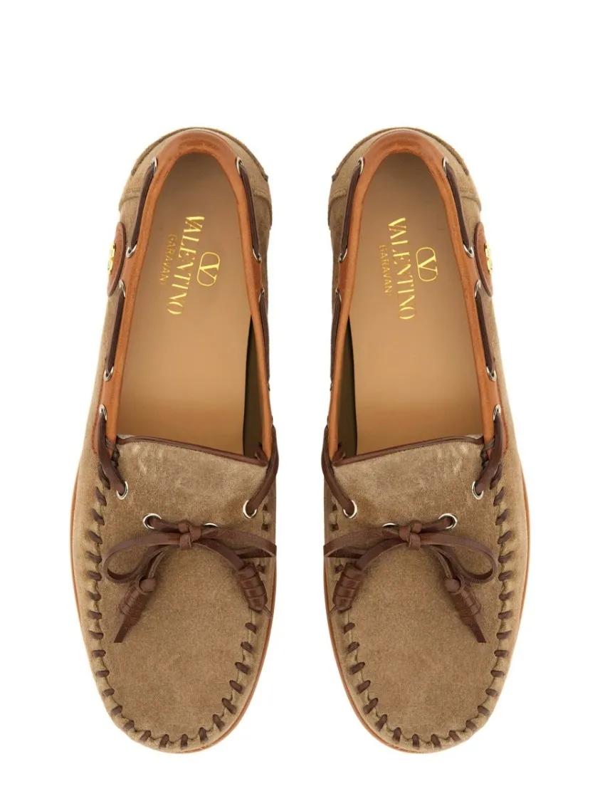 Thumbnail - Valentino Garavani Loafer - "Palm Avenue" Boat Moccasin - Gr. 43 (EU) - in Braun - für Damen
