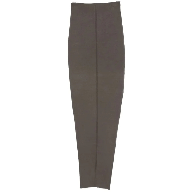 Rick Owens Midirock Pillar Skirt Darkdust grau
