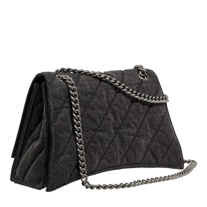 Balenciaga Medium Crush Shoulder Bag Charcoal Bag, Crossbody Bag