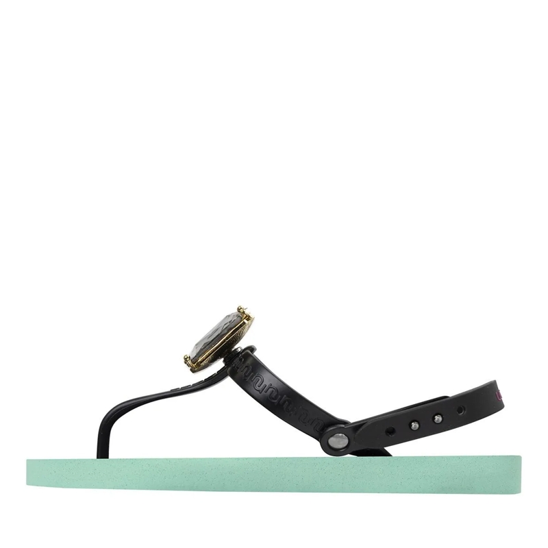 UZURII Flip Flops Zehentrenner Selena Diamond Silver mintgrün
