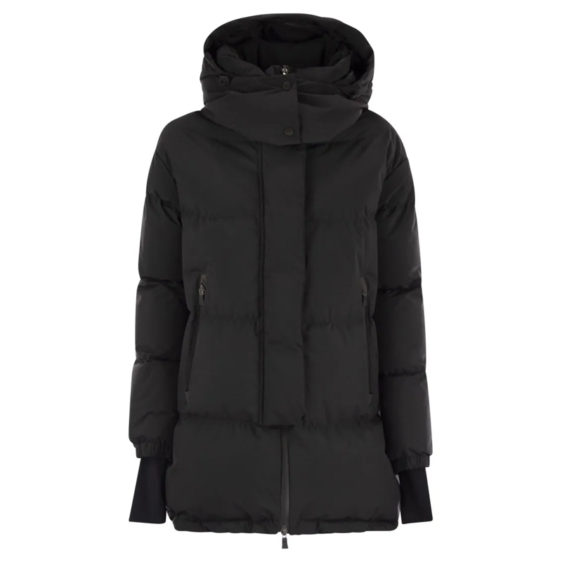 Herno  Medium 2-Layer Hooded Down Jacket Black