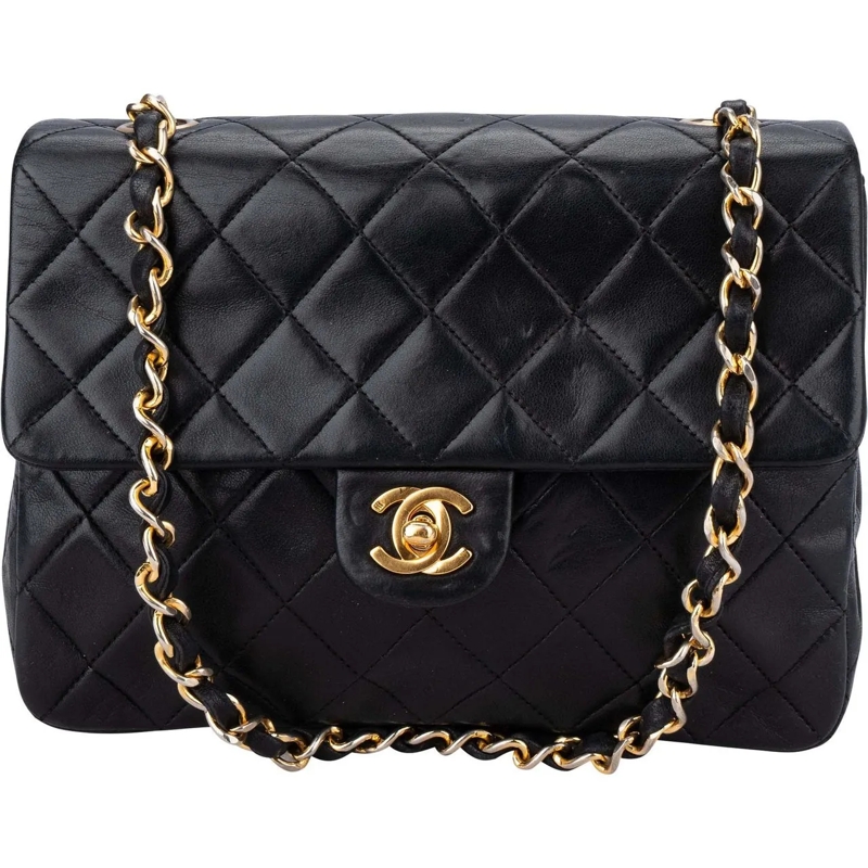 Chanel Schultertasche Chanel Quilted Lambskin 24K Gold Single Flap Cross mehrfarbig