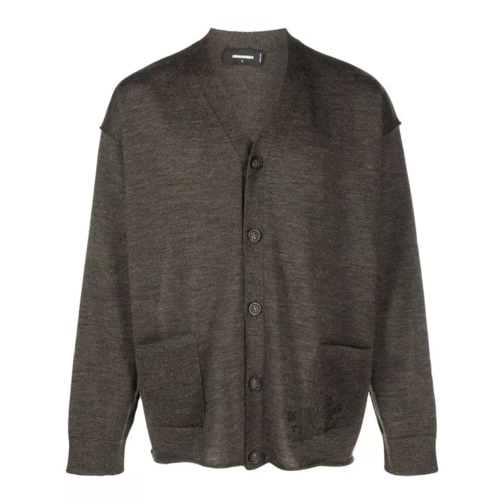 Dsquared2  V-Neck Virgin Wool Cardigan Green