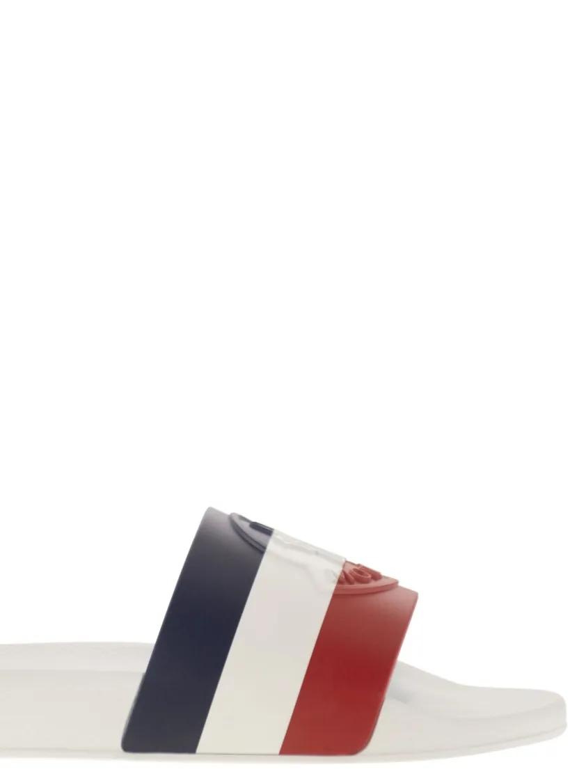 Thumbnail - Moncler Loafer - Basile - Rubber Slides With Logo - Gr. 42 (EU) - in Weiß - für Damen