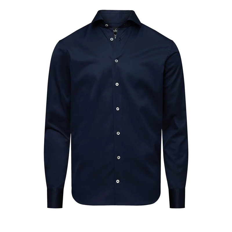 VAN LAACK Hemd Hemd Slim Fit Uni blau