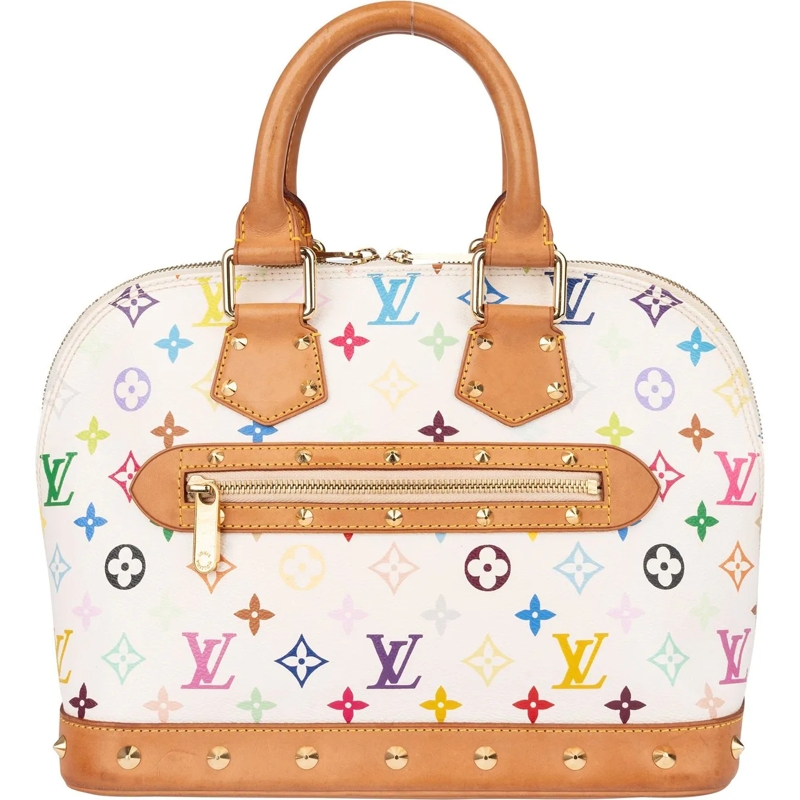 Louis Vuitton Schultertasche Louis Vuitton Murakami Multicolor Alma PM Handbag weiß