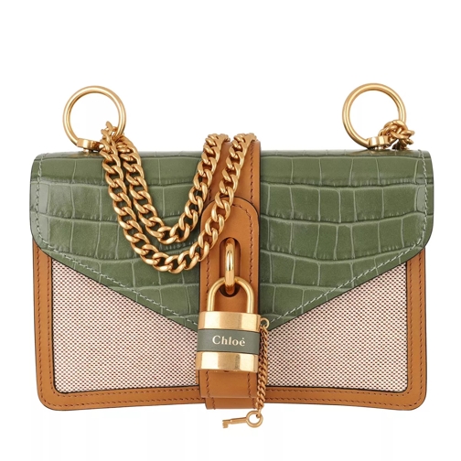 Chloé Aby Shoulder Bag Leather Misty Forest Borsetta a tracolla