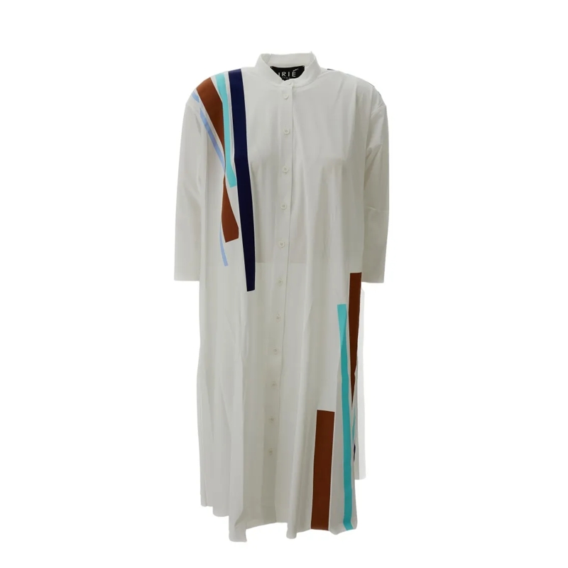 Irie' Robe midi White Dress With Timeless Silhouette White