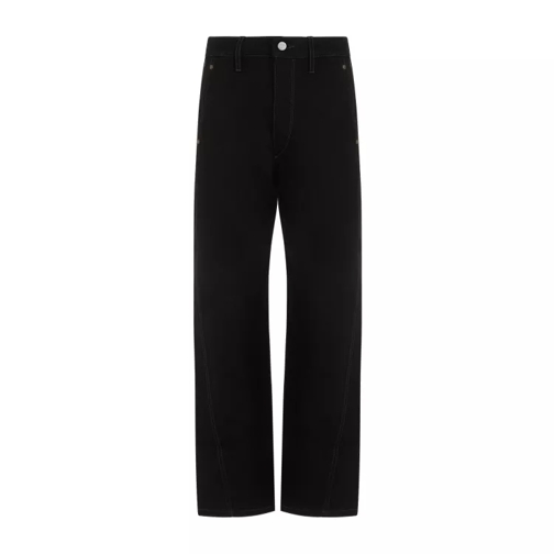 Lemaire Twisted Black Cotton Pants Black 