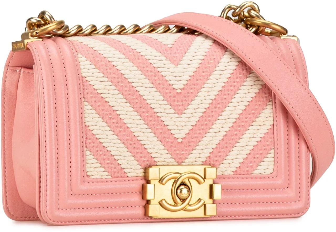 Thumbnail - Chanel Hobo Bags - 2016-2017 Small Braided Chevron Cotton and Lambski - Gr. unisize - in Gold - für Damen