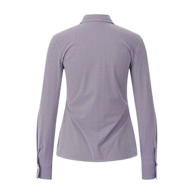 CALIBAN Blouse Skin Like Hemdbluse mit Muster blau