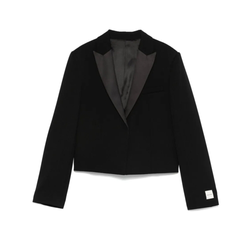 Calvin Klein Blazer Cropped Blazer With Concealed Fastening Black