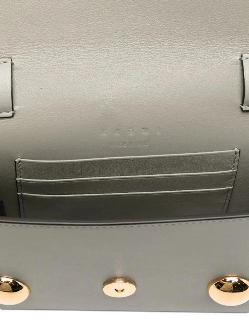 Marni Hobo bags Leather Cossbody Bag in grijs