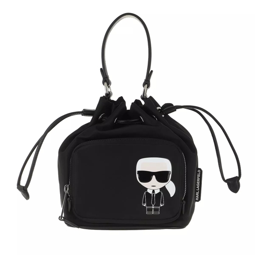 Karl Lagerfeld K/Ikonik Nylon Bucket A999 Black Bucket Bag