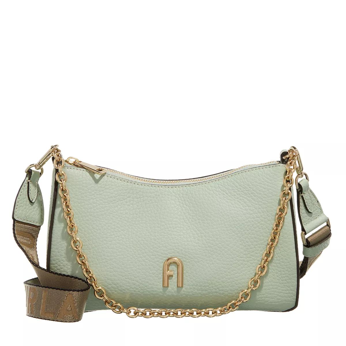 Furla Furla Primula Mini C Body Double Strap Felce Metal Taupe Crossbody Bag