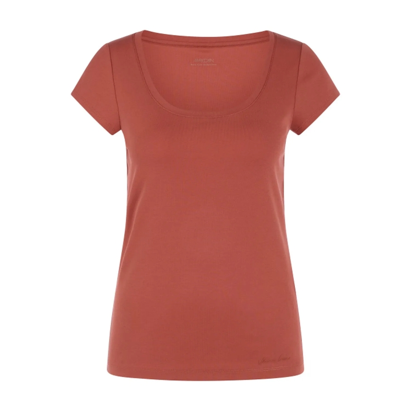 Marc Cain Top T-Shirt aus Baumwolle rot