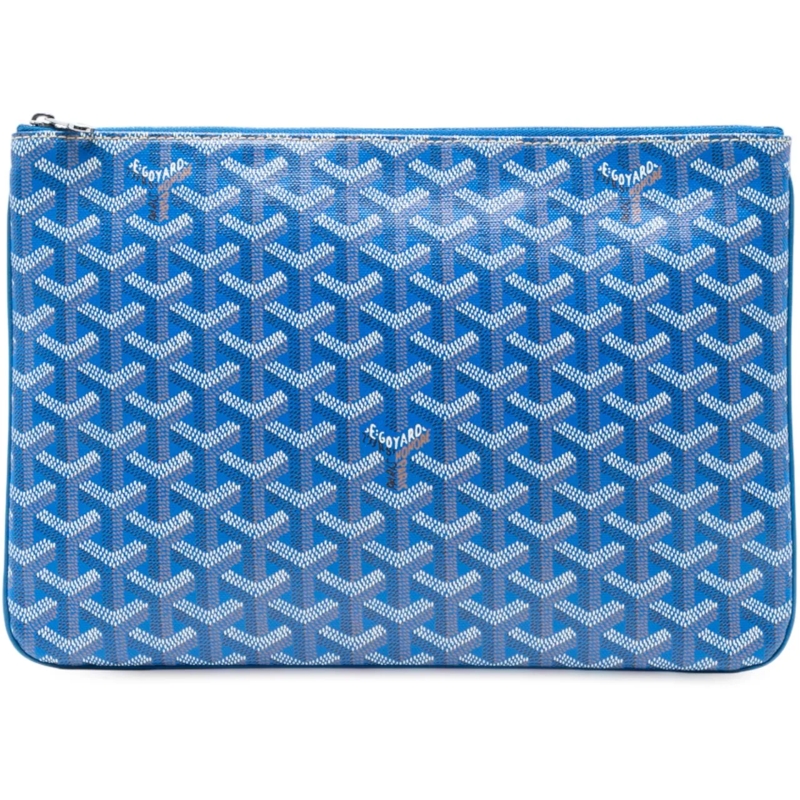 GOYARD Clutch Goyardine Senat MM blau