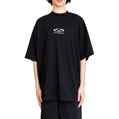 Vetements T-Shirts OVAL LOGO OVERSIZED T-SHIRT BLACK/WHITE mehrfarbig