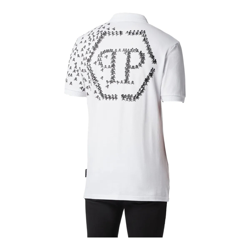 Philipp Plein Top Poloshirt Skull&Bones weiss(Image 2)
