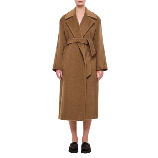 Max Mara Übergangsmäntel Fragore Long Coat Brown