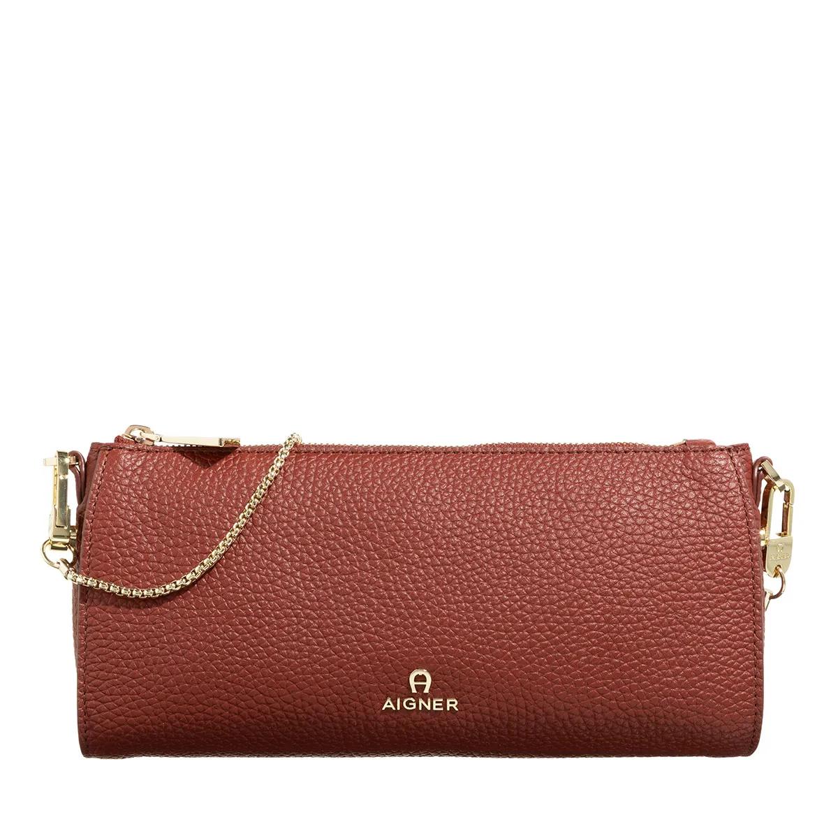 Crossbody Aigner Ivy Rot AIGNER Ivy Dark Cognac Crossbody Bag