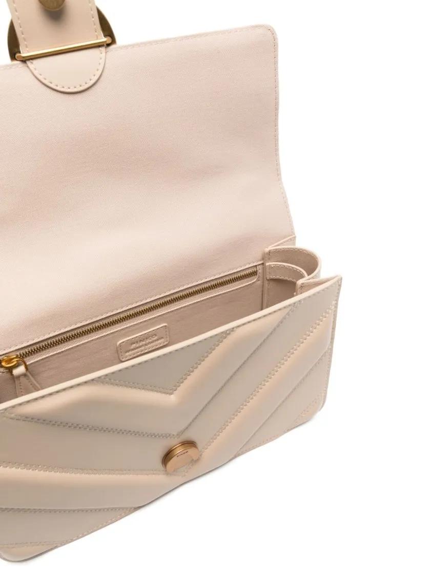 pinko Hobo bags Quilted Light Beige Shoulder Bag in beige
