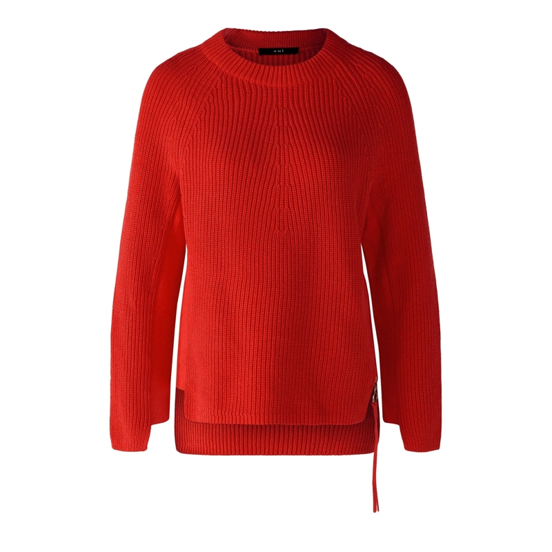 Oui Sweatshirt Pullover RUBI orange