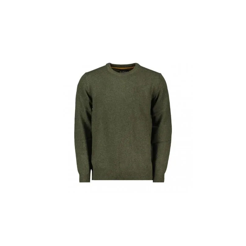Barbour Trui Green Sweater With Ribbed Cuffs And Hem Green