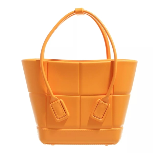 Bottega Veneta Mini Rubber Tote Bag Tangerine Liten väska