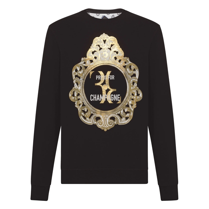BILLIONAIRE Top Sweatshirt Baroque schwarz