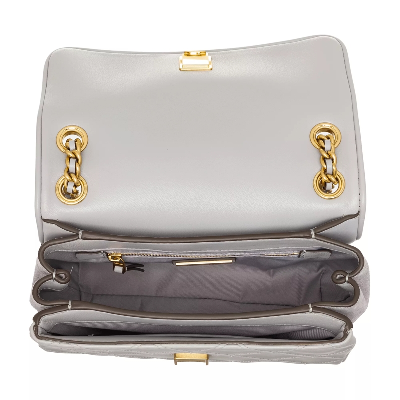 Tory Burch Crossbody Bag Fleming Soft Small Convertible Shoulder Bag Bay Gray(Image 6)