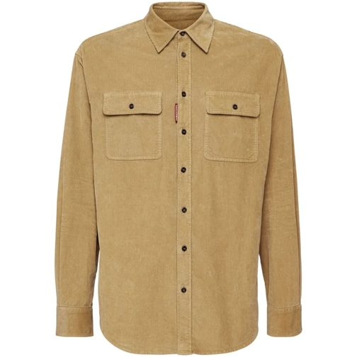 Dsquared2 Hemden Sand Beige Corduroy Shirt Neutrals