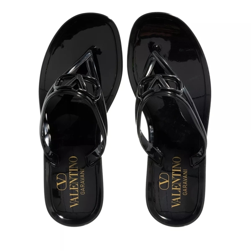 Valentino Garavani Claquette Thong Summer Vlogo Signature Nero (Image 4)