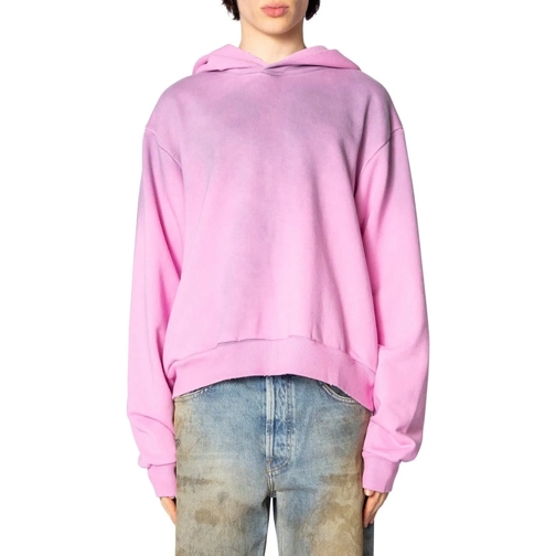 Acne Studios Sweatshirts LOGO HOODED SWEATER COTTON CANDY PINK mehrfarbig