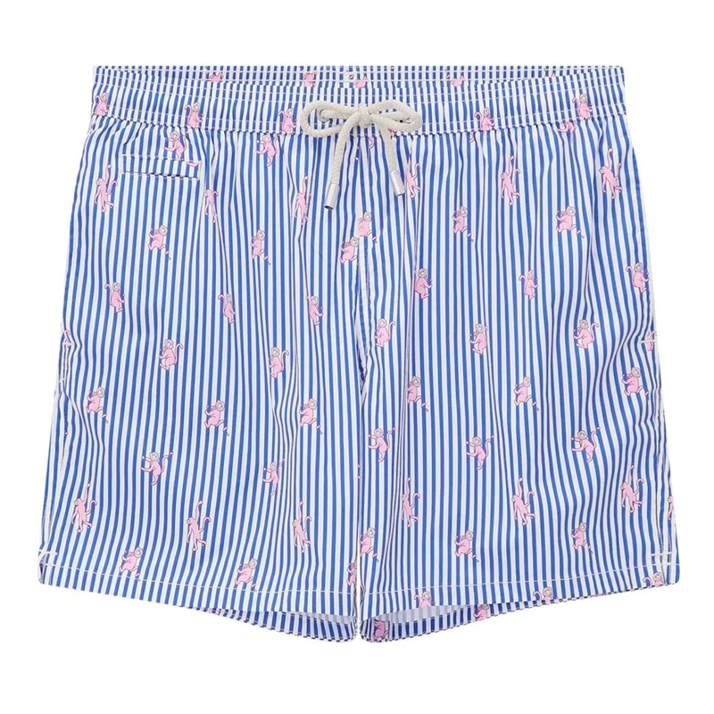 Mc2 Saint Barth  Badeshorts mit Print blau