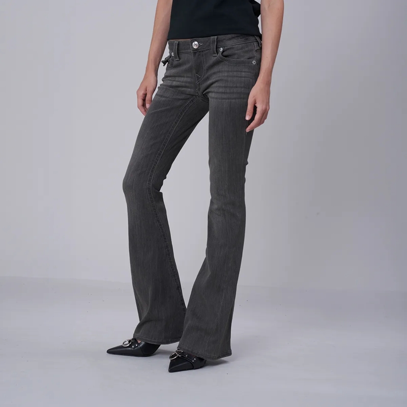 True Religion Jeans - Niedriger Bund- Reißverschluss- Verdrehte Inne anthrazit(Image 6)