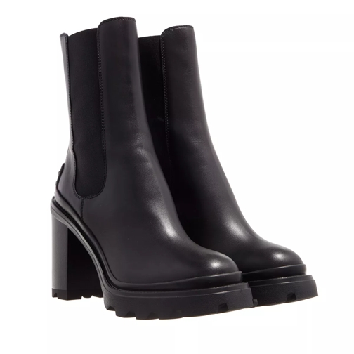 Tod's Heeled Boots Leather Black Stiefelette
