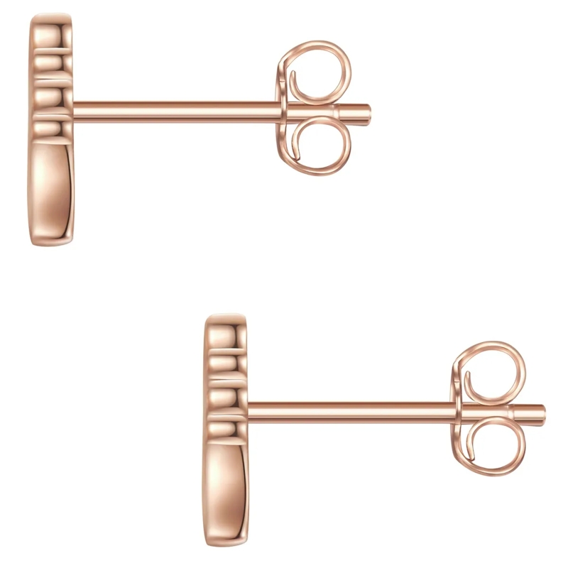 Glanzstücke München Ohrstecker Sterling Silber Ohrstecker Lab Grown Diamond Engel rosegold(Image 2)