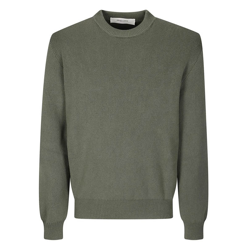 Golden Goose Pull Thick Knit Cotton Sweater Grey