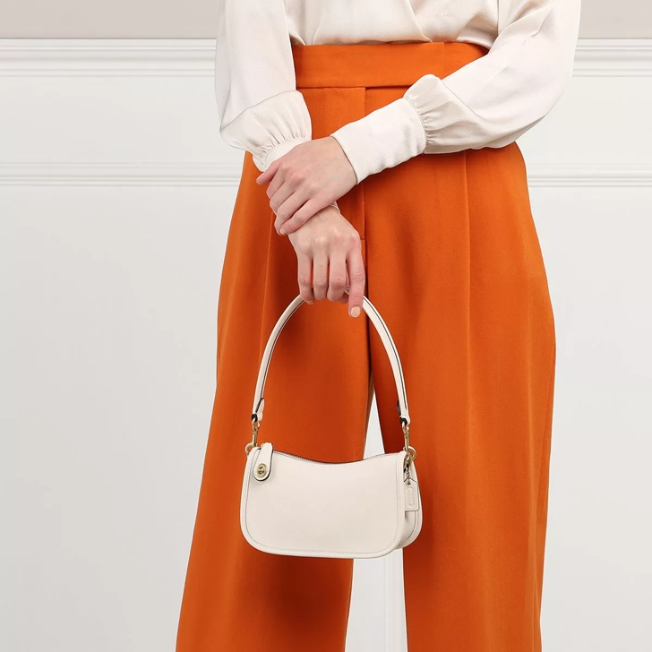 COACH Glovetanned Leather Swinger Bag in White