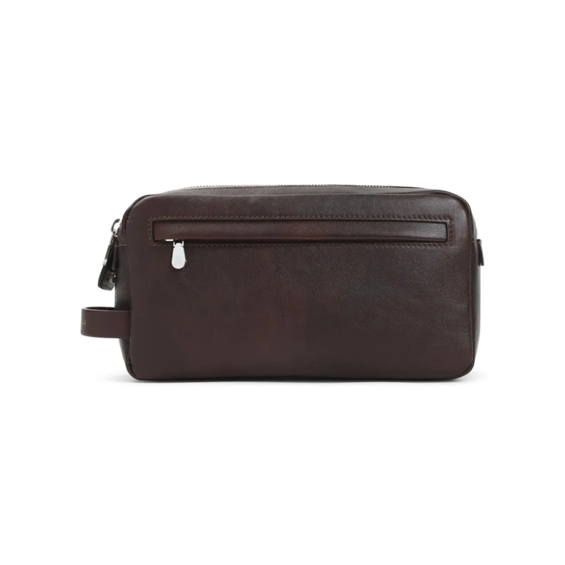 Brunello Cucinelli Gürteltasche Rectangular Dark Brown Leather Belt Bag With Desig Brown
