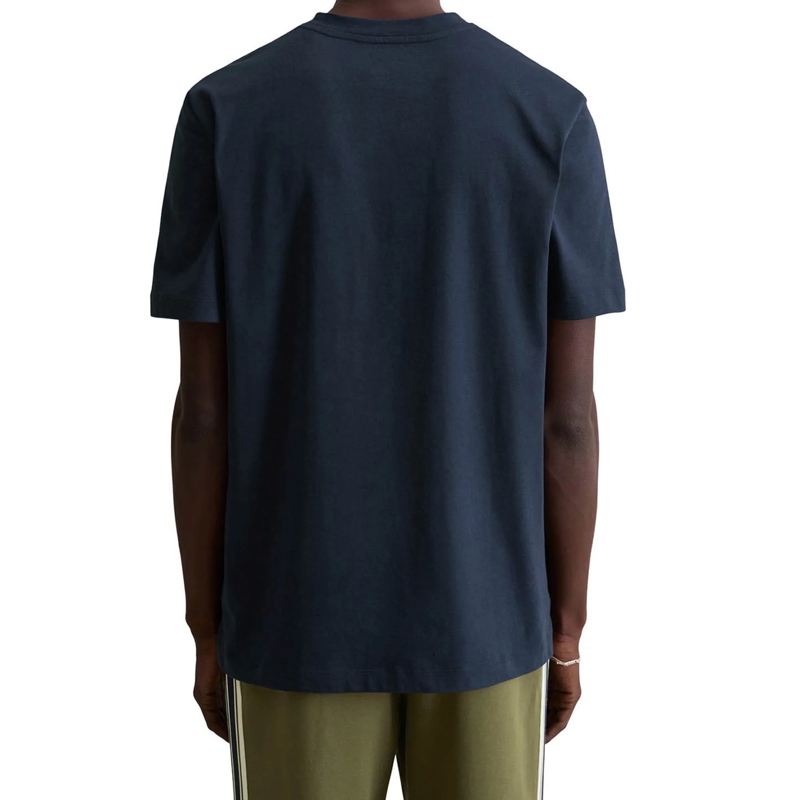 Marc O´Polo Hemd T-Shirt, SSL, Logo Print, Doubl 2er Pack blau(Image 8)